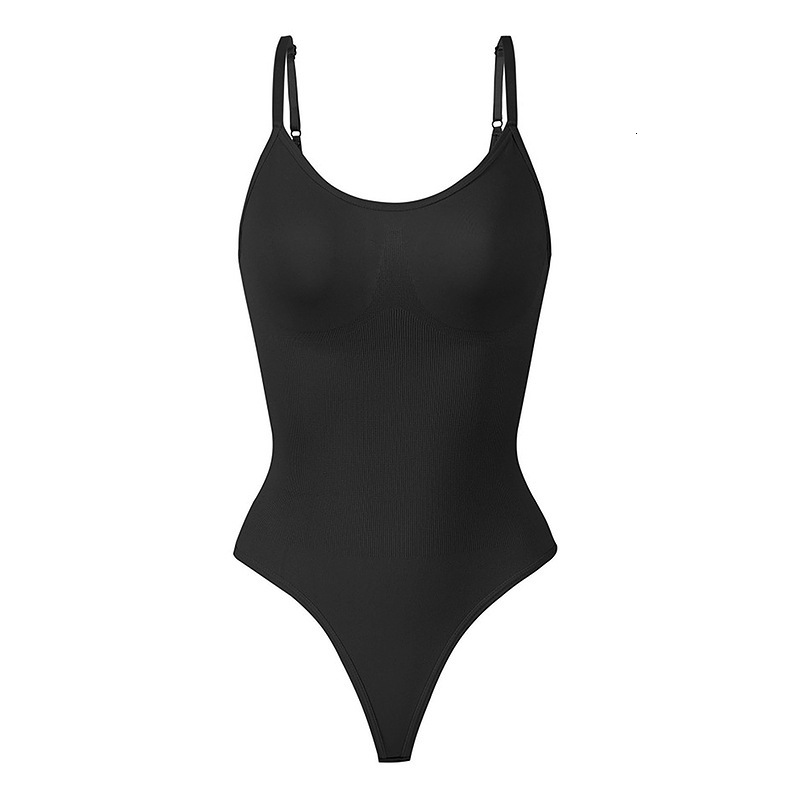 Seamless Shapewear Sculpting Bodysuit T-Back One-Piece Shapewear Postpartum Sexy Camisole, Tummy Control Waist Trainer Base Layer Body Shaper European
