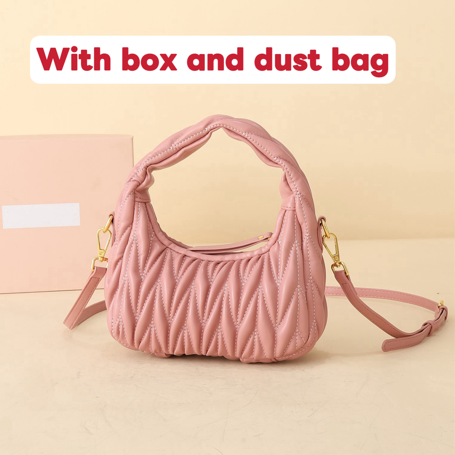 Designer maggielvxury Elegant Wander Soft Quilted Woman Shoulder Bags Compact Size for Daily Use Lady Hobo Bags With Leather Straps