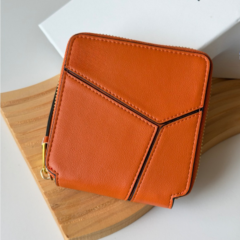 Genuine Leather Patchwork Coin Purses 10A High Quality Money Pouch Men Short Wallets Women Color-block Fashion Purses And Handbags Card Holders Zipper Pocket 3544