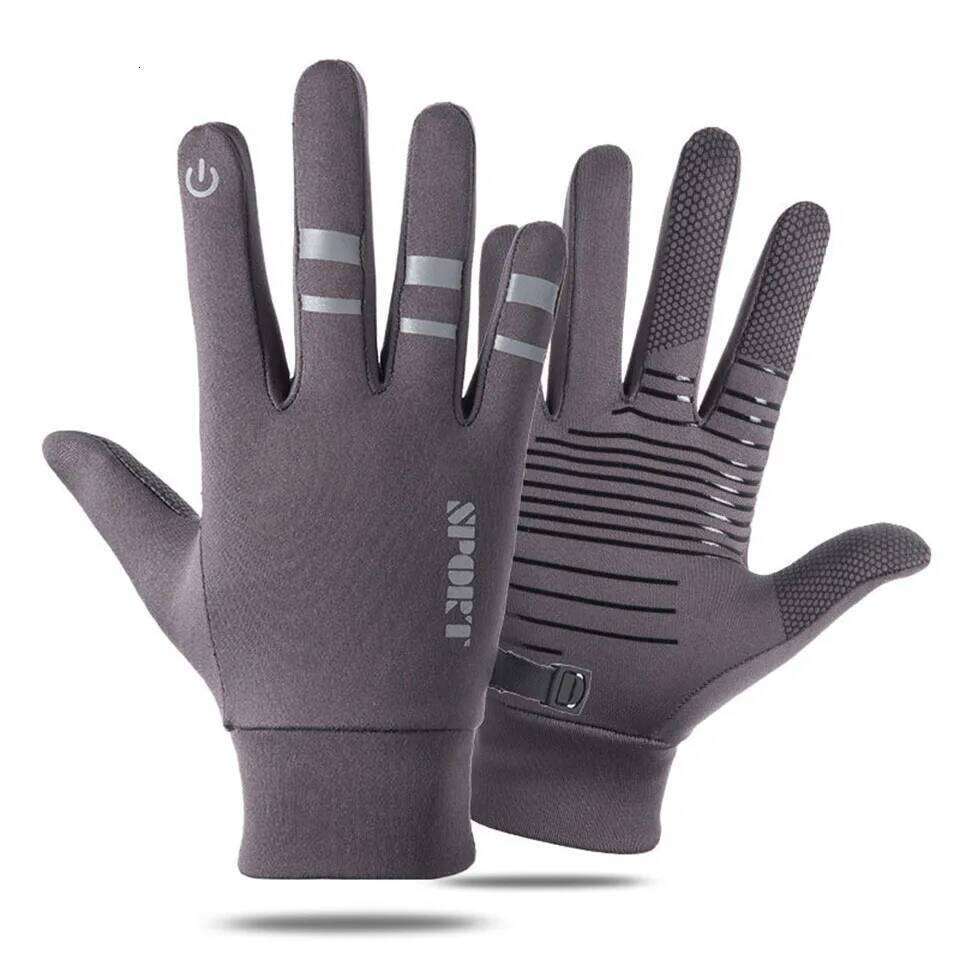 LOOGDEEL Running Winter Full Finger Comfortable Soft Warm Anti-slip Wear-sisting Men Women Sports Jogging Gloves Y260115