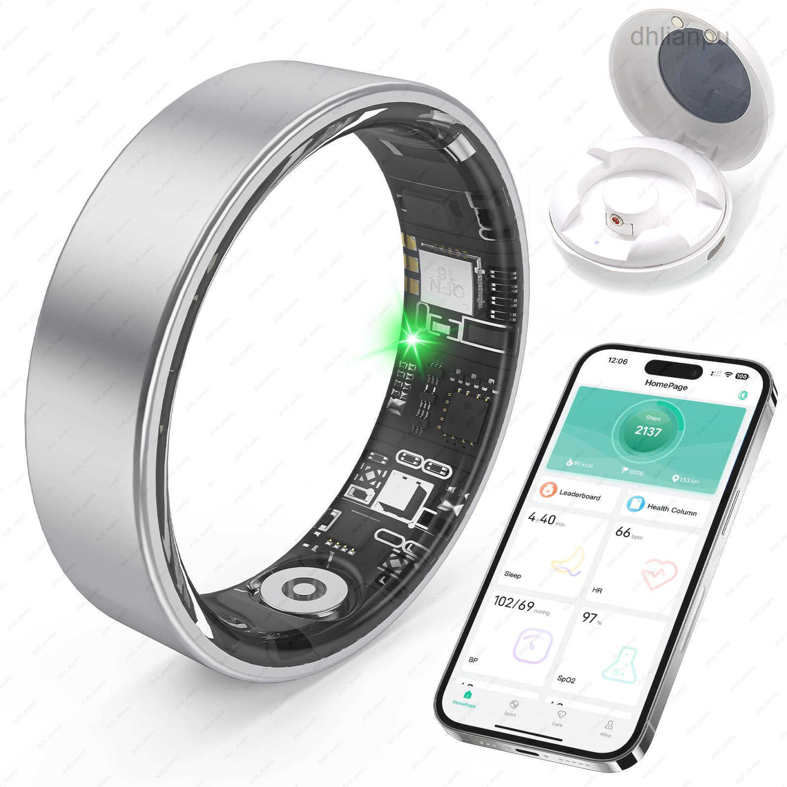Smart Ring 4th Oura Generation Smartwatches can be linked smart ring U nisexW earableD eviceC ombiningH eartR ateM onitoru 0026D ailyS tepC ounterd esignerr ingg ift