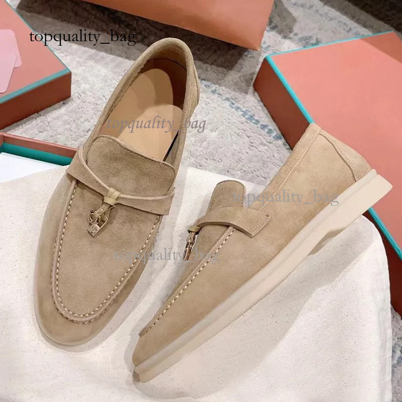 2026 10A Loripiana Designer Shoes Womens Famous Slides Ladies Slippers Bottom Casual Beach Business Flat Leather Suede Formal Lora Pia df