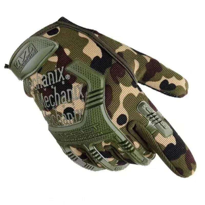 1Pair Outdoor Sports Tactical Protective Cool Motorcycle Technician Long Finger Men's Special Forces Anti-slip Gloves Y260115