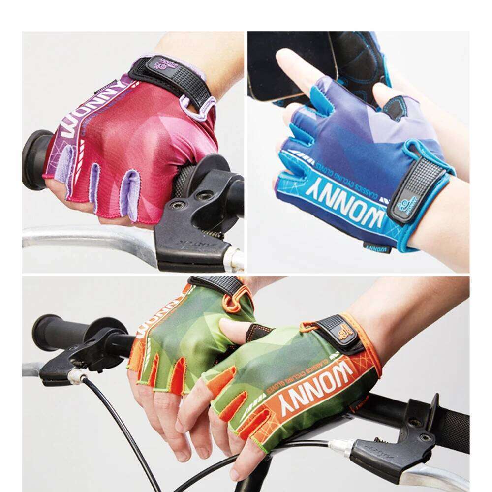 Cycling Men Women Half Finger Road Bike MTB Anti-Slip Shock-Absorbing Gloves for Fitness Outdoor Sports Y260115