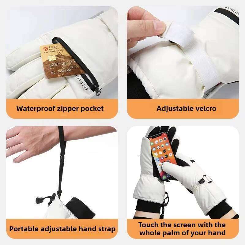 Winter Motorcycle Warm Waterproof Cycling Windproof Touch Screen Outdoor Sports Ski Unisex Full-finger Gloves Y260115