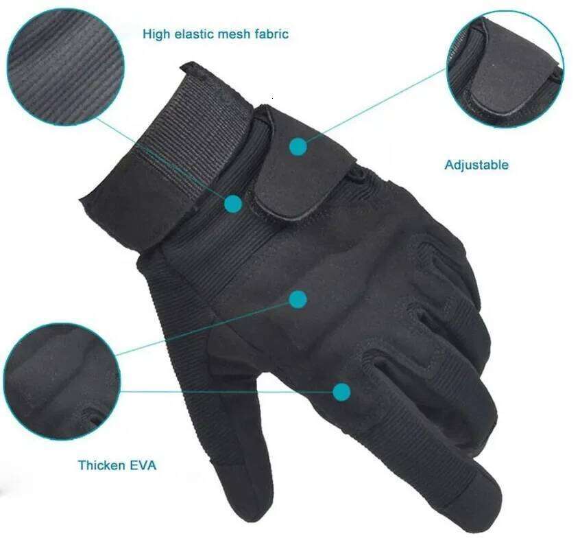 Tactical Full Finger Outdoor Sports Bicycle Antiskid Gloves Paintball Shooting Airsoft Cycling Half Glove Y260115