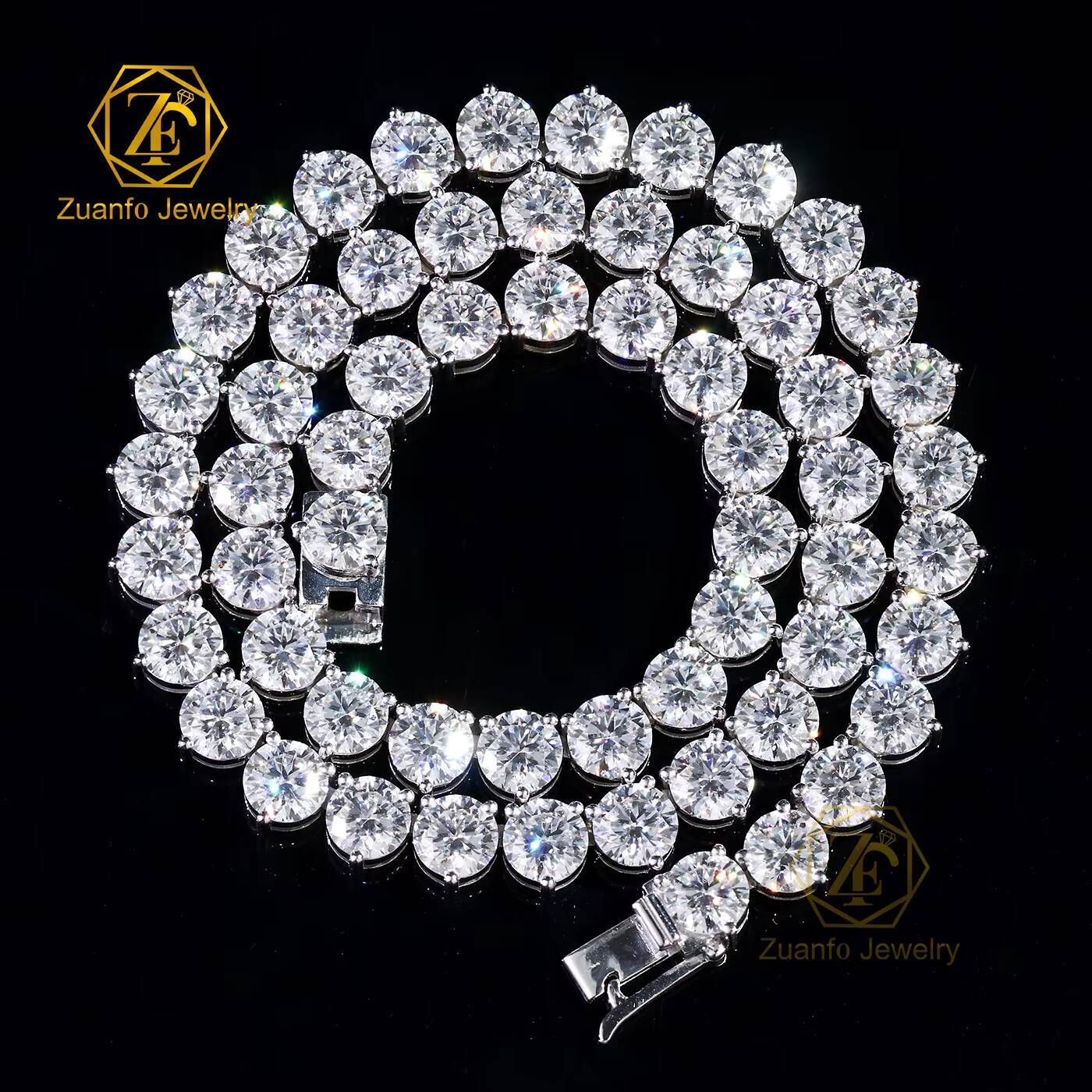Fancy Shape Lab Grown Diamond Tennis Chain Necklace Bracelet CVD HPHT Round Emerald Oval Pear Iced Out 10K 14K 18K Chain