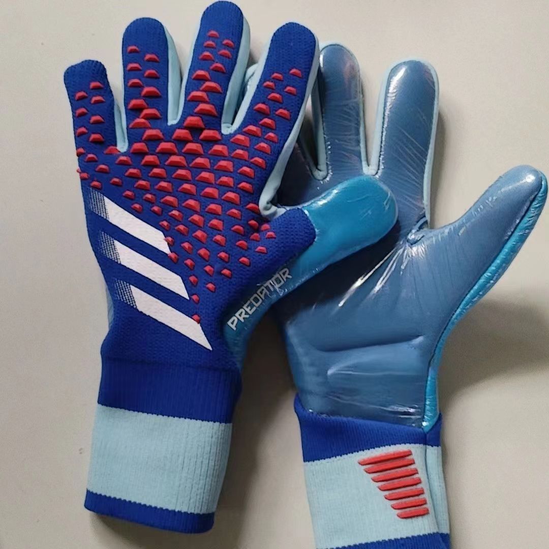 Sports Gloves Soccer Adult Kids Latex No Finger Guard Breathable Abrasion Resistant Goalkeeper Gloves