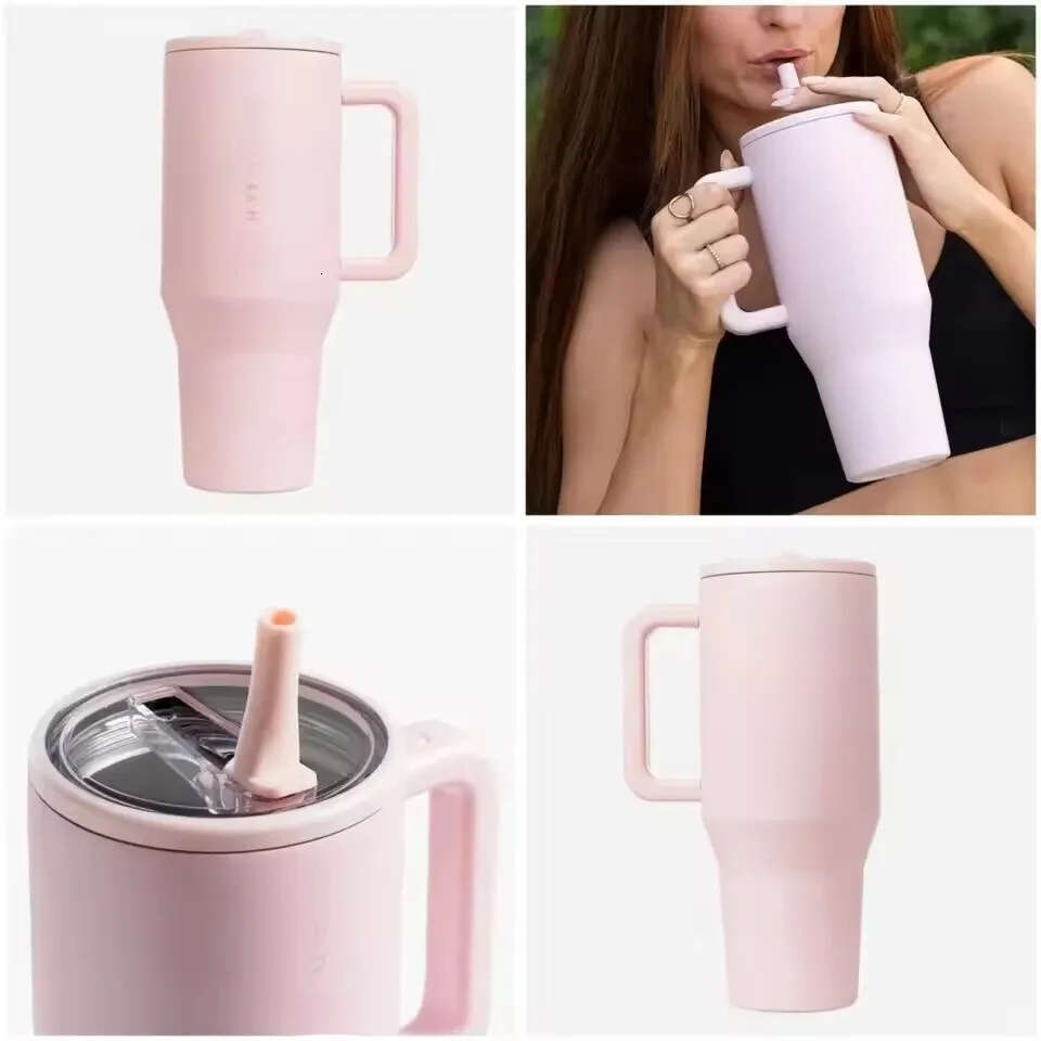 Tumbler 32OZ/40OZ Traveler Straw Lid Stainless Steel Vacuum Insulated Car Mug Double Wall Thermal Iced Travel 26W0116G1