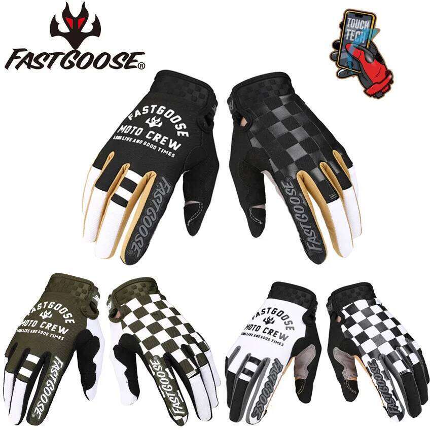 Fastgoose Motocross MX Sport Retro Rider Motorcycle Mountain Bike BMX DH MTB Cycling Riding Gloves Y260115