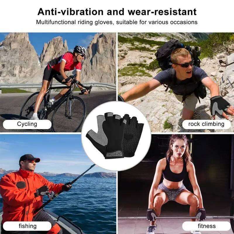 Half Finger Cycling Breathable Non-slip Outdoor Sports Shock Absorption Lightweight Durable Gym Training Gloves Y260115