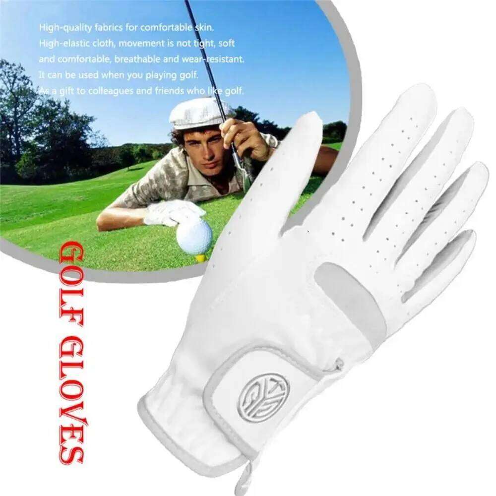 Micro Fiber Men's Sports White Breathable Ultra-fiber Cloth Golfing Glove Maximum Grip Slip-Resistant Golf Gloves Y260115