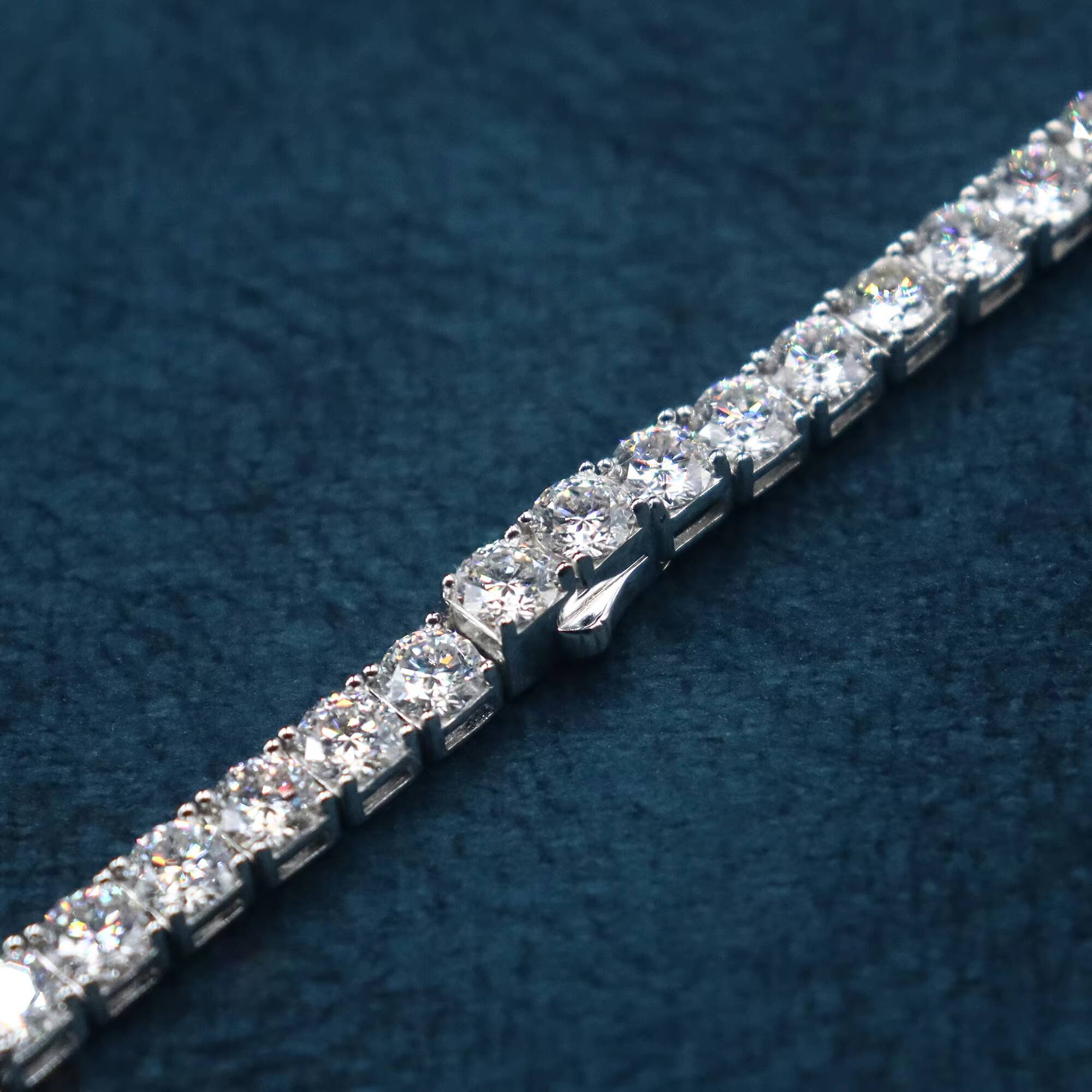 New Model 2025 Moissanite Diamond Tennis Necklace - 925 Sterling Silver Cuban Link Chain for Men and Women