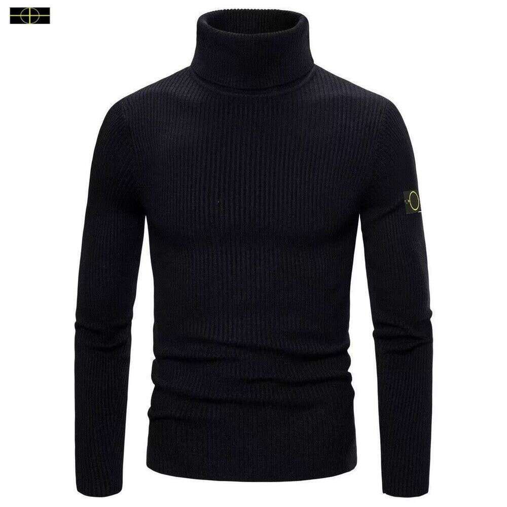 Stones Sweaters Pullover Designer Autumn Winter High Neck Sweater Solid Color Islands Men's Knitted Sweater Sweater Top Turtleneck Sweater Jumpers B78