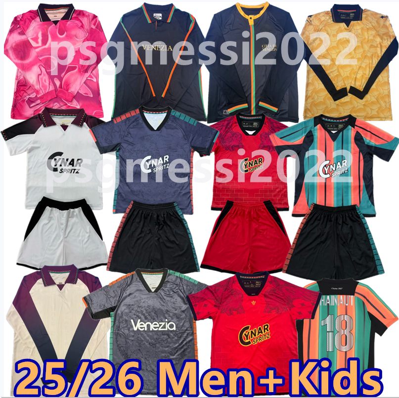 Venice 25 26 Venezia FC YEBOAH Soccer Jerseys Long Sleeve Breathable Anti - Pilling Polyester ZAMPANO ORISTANIO NICOLUSSI C. POHJANPALO Uniforms Men Kits Football