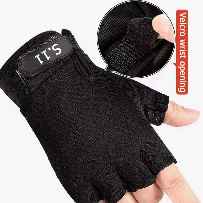 1Pair Half Finger Gloves Protective Sports Cycling Mountaineering Adult Children'S Outdoor Training Fitness Tactical Glove Y260115