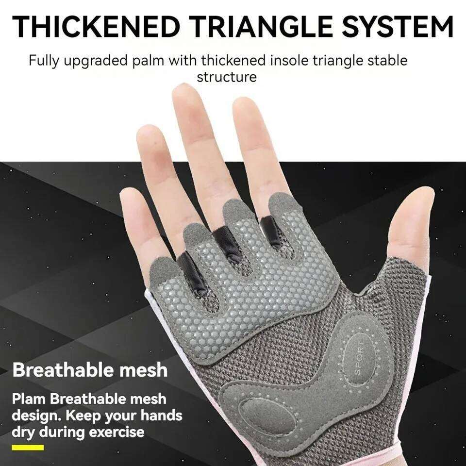 1Pair Outdoor Sports Breathable Anti-slip Wear-resistan For Men Women Cycling Gloves Half Finger Equipment Fitting Y260115