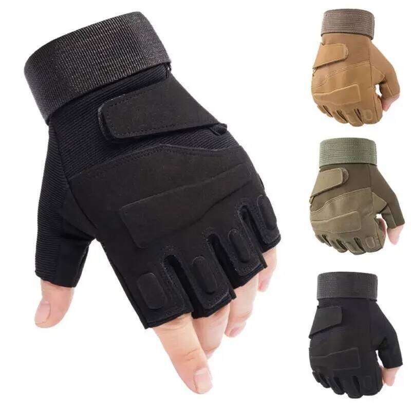 Anti-Slip Tactical Multifuntional Fingerless Outdoor Camouflage Hunting Fishing Gloves Y260115