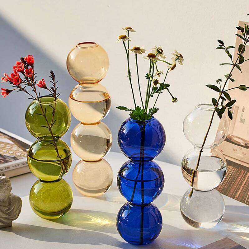 Glass Nordic Decor Living Room Terrarium Flower Vase Plant Pots Decorative Home Accessories Decoration Gift C260116