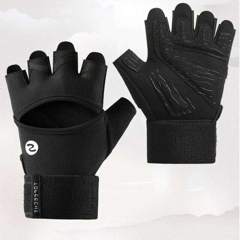 Gloves Outdoor Extended Wrist Guards Protection Cycling Horizontal Bar Non-slip Sports Fitness Half Finger Y260115
