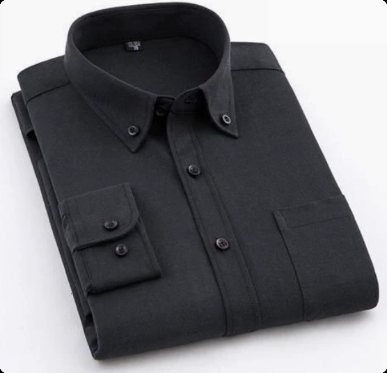 Men's Casual Shirts 100% Cotton Oxford Long Sleeve Embroidered Horse Without Pocket Solid Men Plus Size 5XL6XL 230130