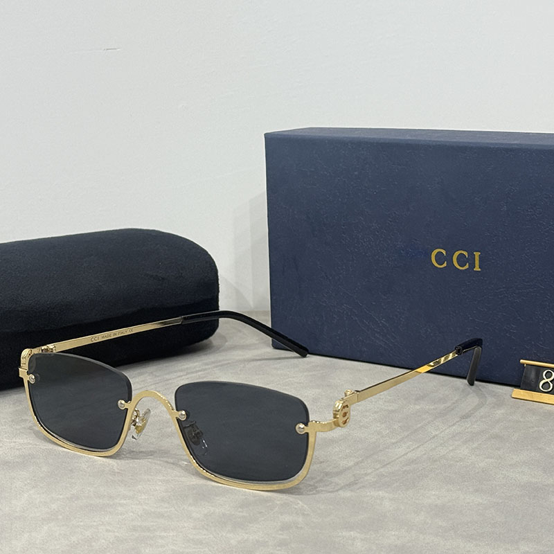 designer sunglasses men metal Square Semi-Rimless metal frame Classic Style Fashion outdoor sports Traveling sun glasses