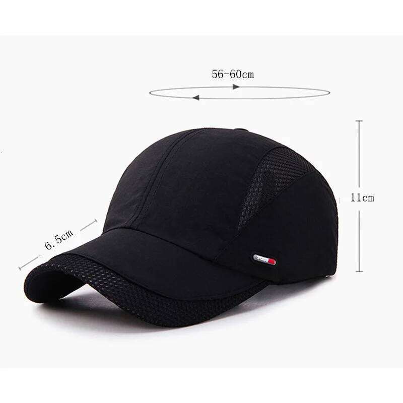 Caps Men And Women Summer Outdoor Sports Quick Drying Mesh Baseball For The Sun Duckbill Cap Simple Solid Color Hats B1 Y260115