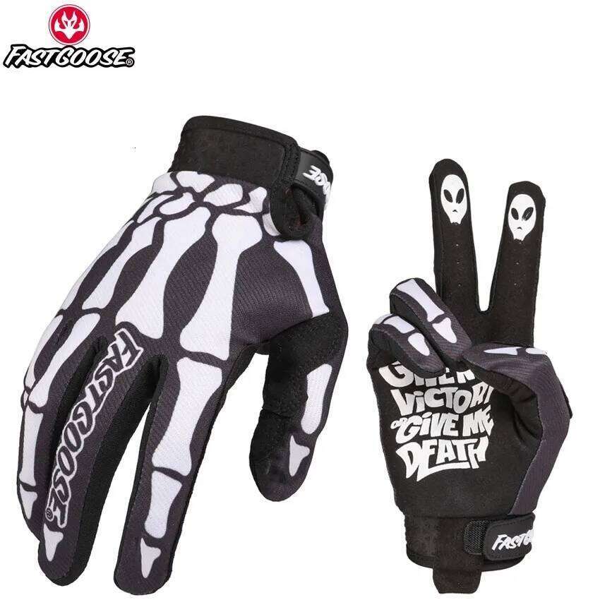 FASTGOOSE Skeleton Motorcycle Motocross Off Road MX BMX MTB ATV Guantes Moto Bicycle Touch Screen Cycling Sports Gloves A Y260115