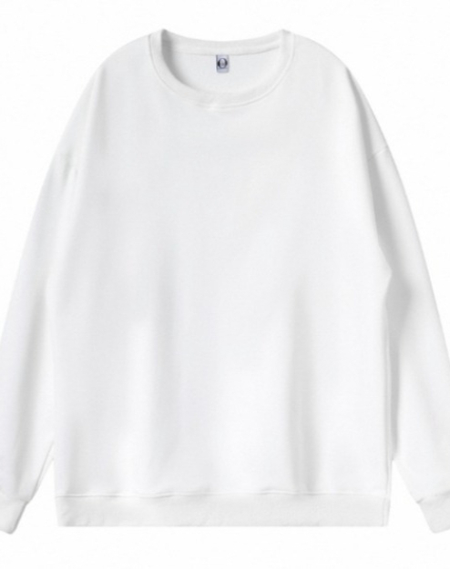 a625Men and Women Thin Solid Color Loose Drop Shoulder Round Neck Sweatshirt Cultural