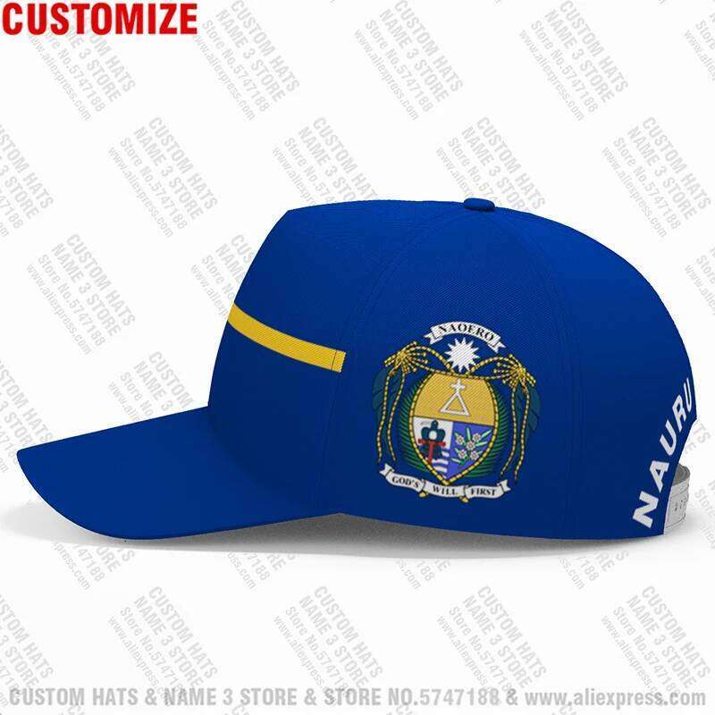 Nauru Baseball Caps Free 3d Custom Made Number Team Logo Nr Hats Nru Country Travel Fishing Naurun Nation Republic Flag Headgear Y260115