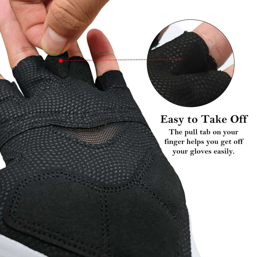 YKYWBIKE Cycling MTB Bike Half Finger Sports Riding Goves Men Breathable Shockproof Bicycle Gloves 304 Y260115