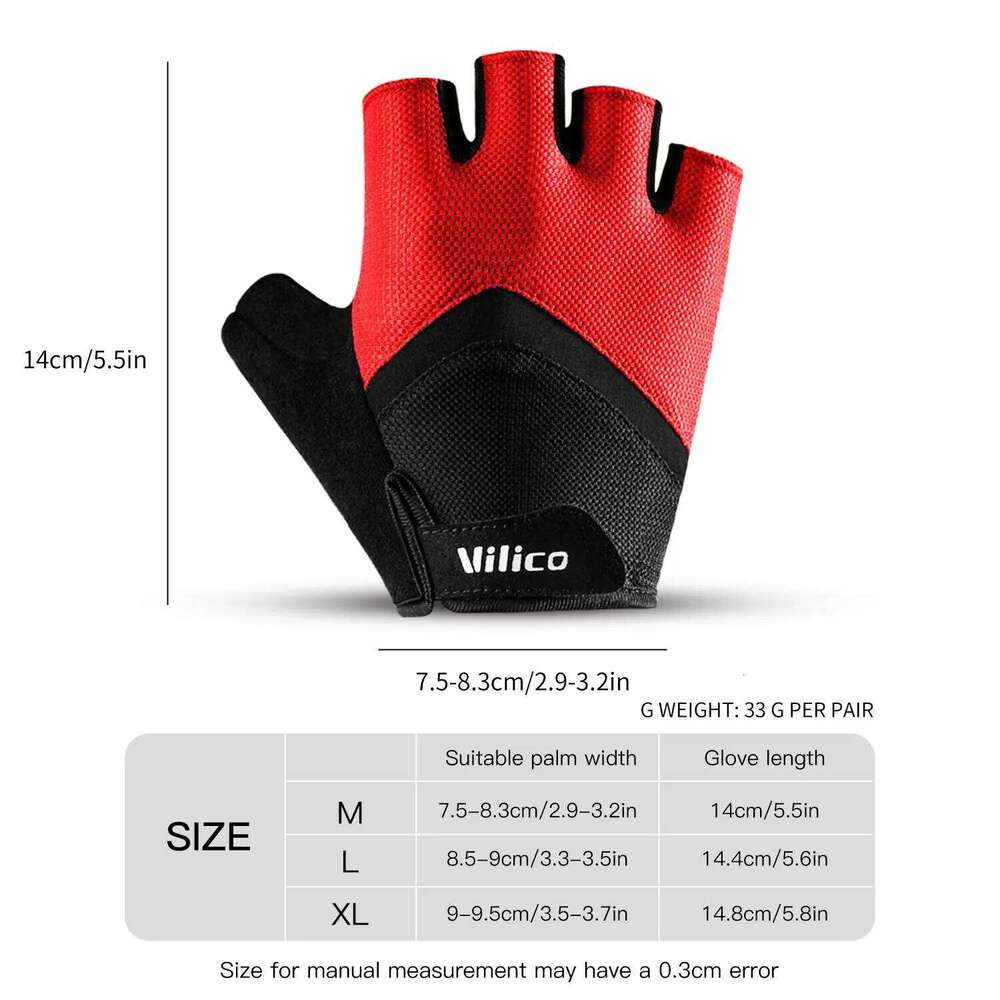 Cycling Anti Slip And Shock-Absorbing Riding,Ultra Thick,Wear-Resistant,Breathable Running Fitness Short Finger Gloves Y260115