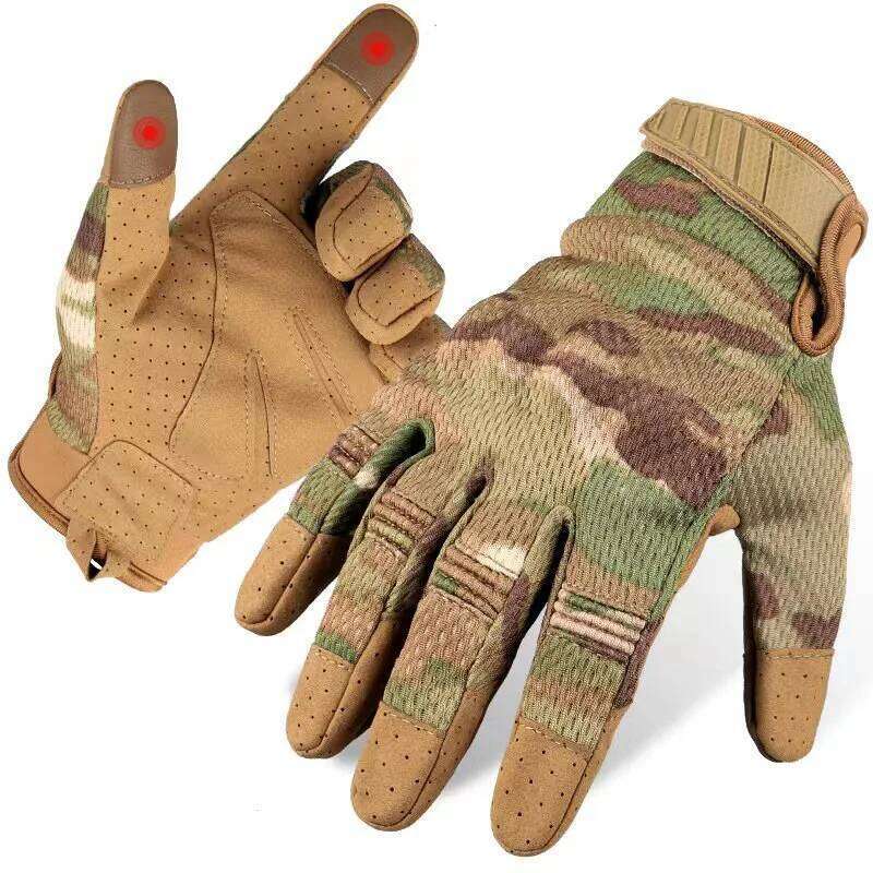 Camo Touch Screen Tactical Gloves Outdoor Hunting Shooting Sports Cycling Combat Airsoft Hiking Camping Bike Non-slip Equipment Y260115