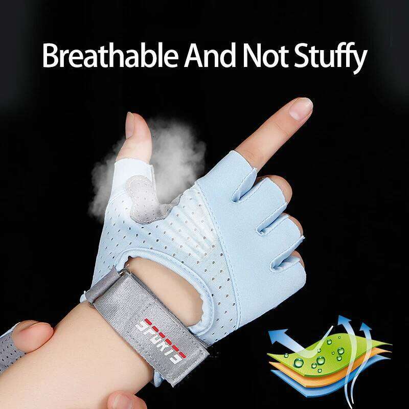Fitness Female Yoga Sports Spinning Apparatus Lady Training Anti-Slip Breathable Thin Half Finger Barbell Cycling Gloves Y260115