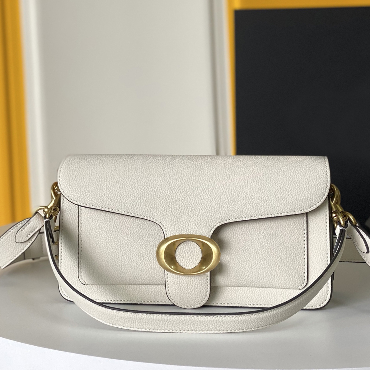 Designer Bag Womens Man Tabby bag Messenger Bags Tote Handbag Real Leather Baguette Mirror Square Crossbody Fashion Bags Black leather shoulder bag 10A.