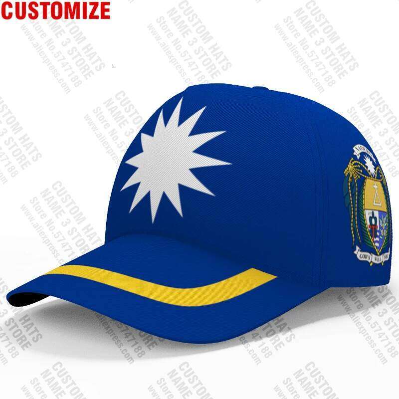 Nauru Baseball Caps Free 3d Custom Made Number Team Logo Nr Hats Nru Country Travel Fishing Naurun Nation Republic Flag Headgear Y260115