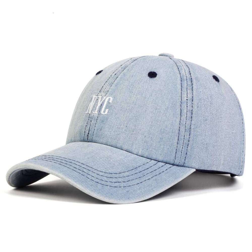 1piece Unisex NYC Letter Embroidery Denim Baseball Cap Outdoor Adjustable Sunscreen Leisure Hat Spring Autumn Travel Vacation Y260115