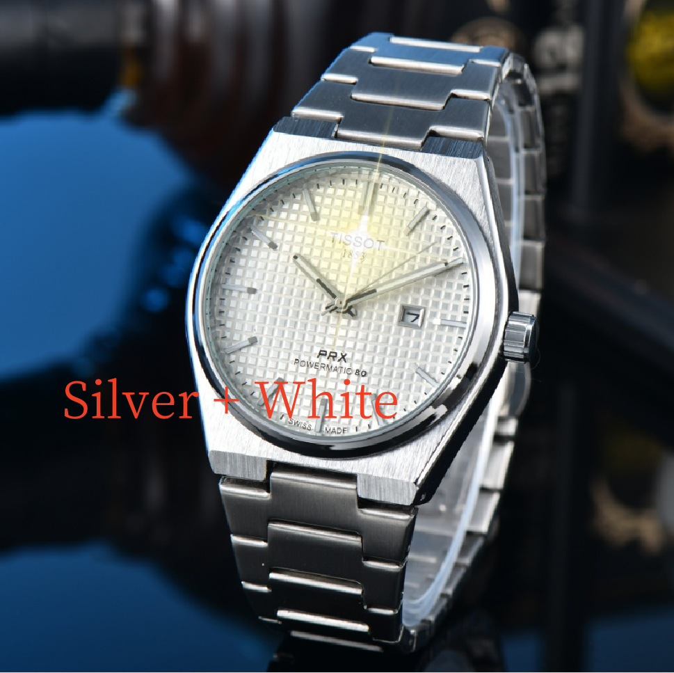 2026 Mens PRX Tissity watch designer luxury quartz movement TISSOTITYly watches high qualit rose gold size strap sapphire Orologio PRX Wristwatches 5268