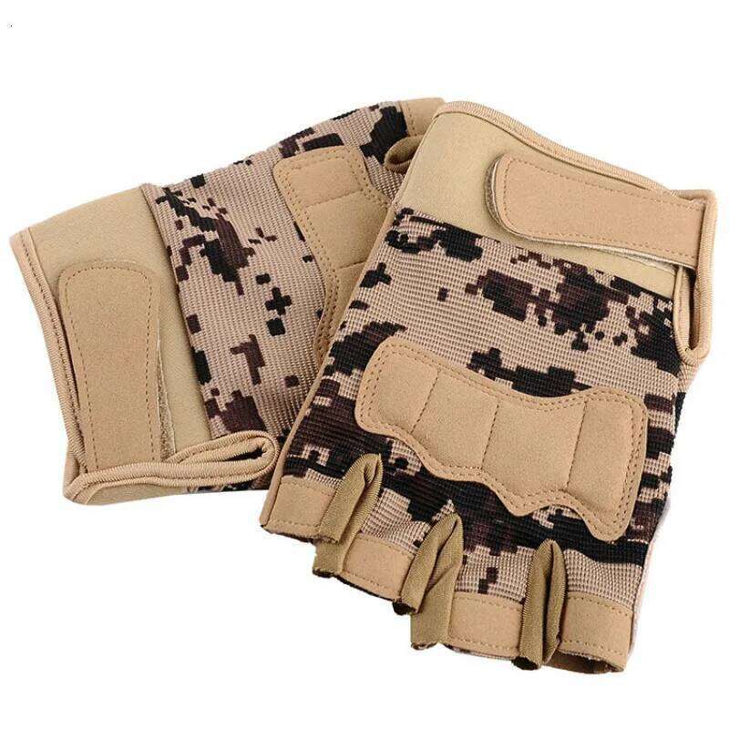 Men Women Tactical Military Army Shooting Cut Proof Fingerless Anti-Slip Outdoor Sports Paintball Airsoft Bicycle Gloves Y260115