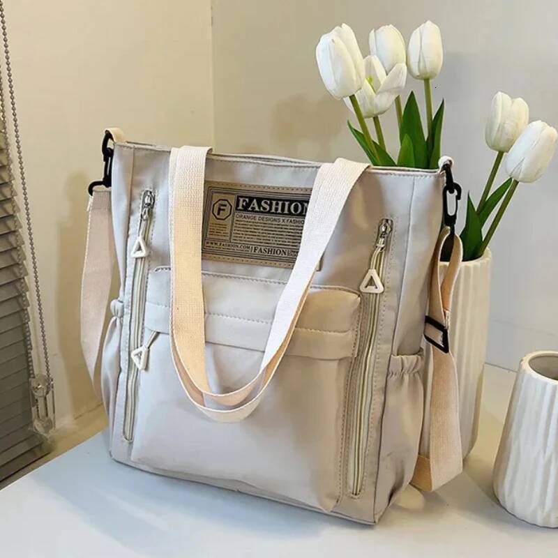 Bestseller Newest Female Teens Students' Shoulder Bag Style Contrast Color Handbag Stylish Nylon Korean Crossbody Shopping Bags 2026 ddmybear