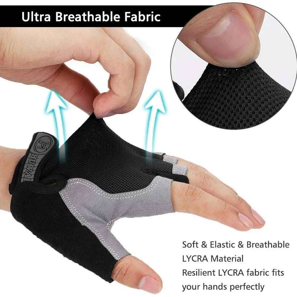 Weightlifti Gym Fitness Training Fingerless Men Women Bodybuilding Exercise Sports Gloves Cycling Anti Slip Breathable Y260115