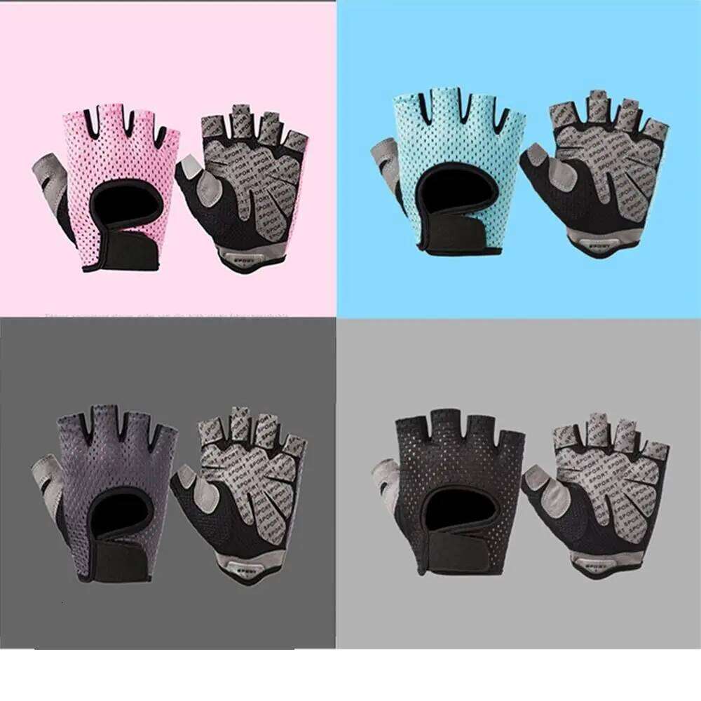 Breathable Weight Lifting Curved Open Back Non-Slip Half Finger Workout Gloves Wearproof Shockproof Y260115