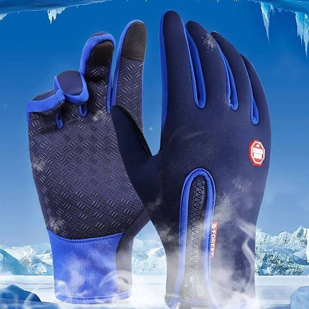 Spring Autumn Cycling Touchscreen Full Finger Bicycle Glove with Zipper Warm Windproof Outdoor Bike Riding Sports Gloves Y260115