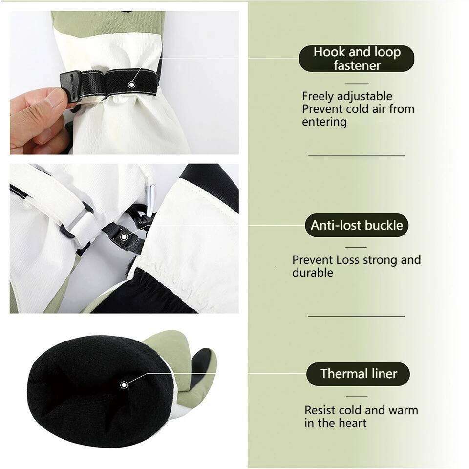 GTUBIKE Winter Ski Outdoor Thick Snowboarding Windproof Waterproof for Riding Touch-Screen Skiing Gloves Y260115