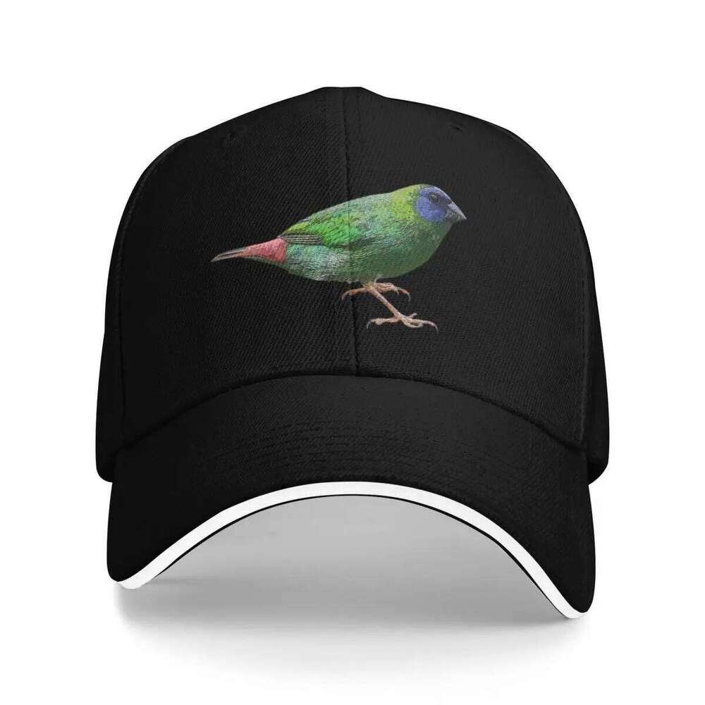 Blue-faced Parrot-Finch Color Design Baseball Rave Military Cap Man Women's 2025 Men's Y260115