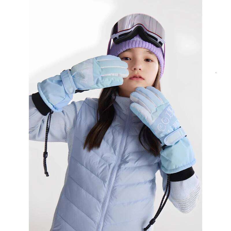 Coldelement Kids Ski Gloves Waterproof Thermal Insulated 5-Finger Adjustable Cuff for Toddler Snow Play Winter Y260115