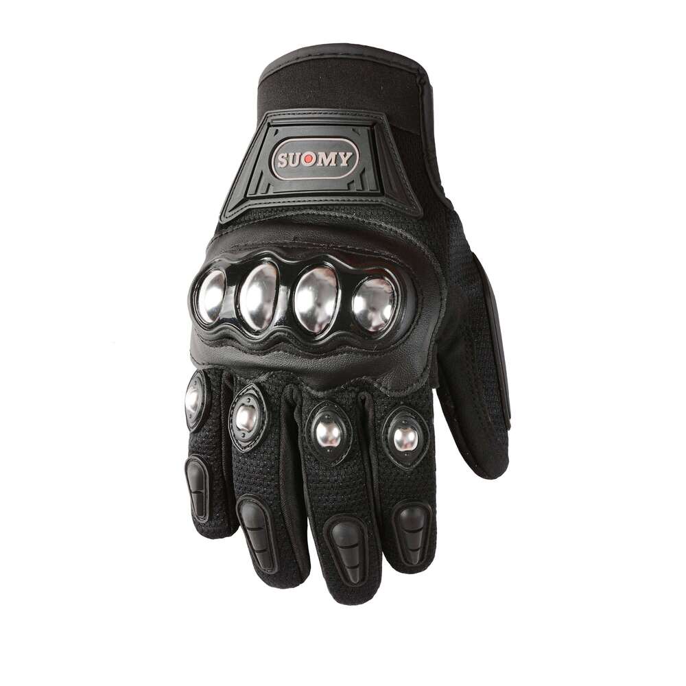 Universal Motorcycle Gloves, Stainless Steel Protection Breathable All-Season Full Finger for Men Women Off-Road Riding Y260115