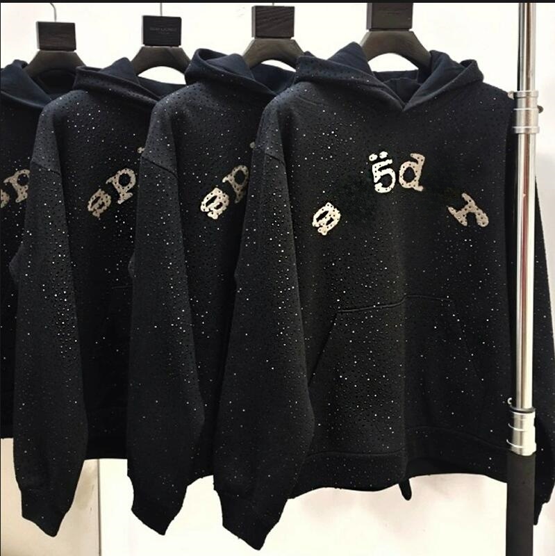 rhinestone hoodie designer hoodie y2k mens hoodies designer hoody hip hop hoodies studded designer hoodies dh403