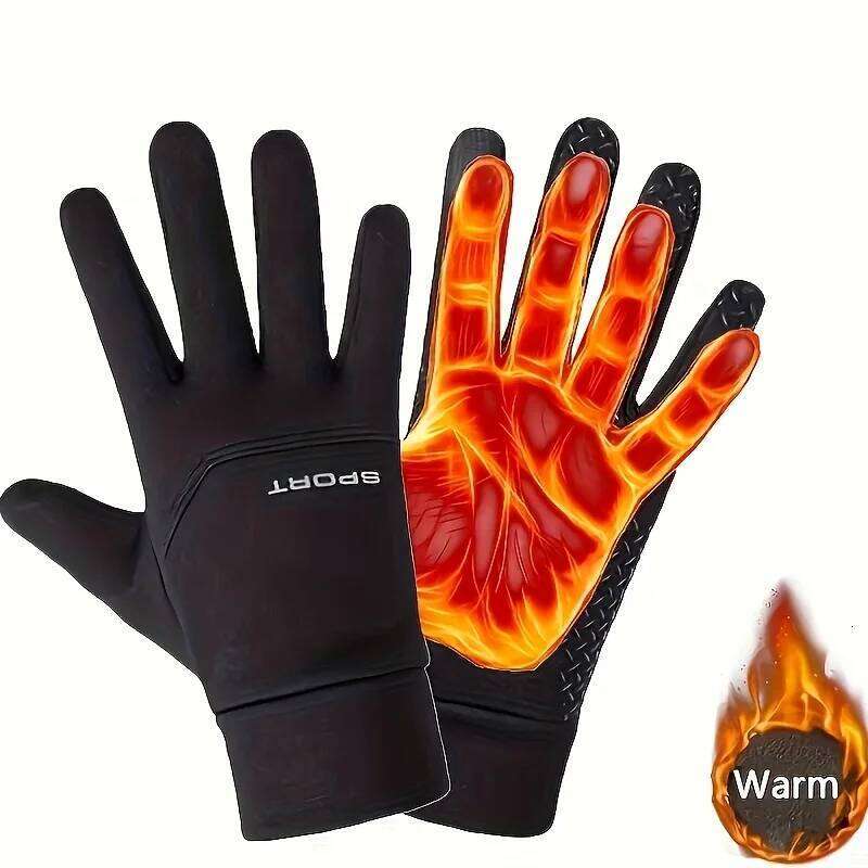 Winter Gloves, Suitable for Running, Cycling, Driving, and Hiking - Windproof, Cold Proof, Warm, Knitted Polyester, Non Slip Y260115