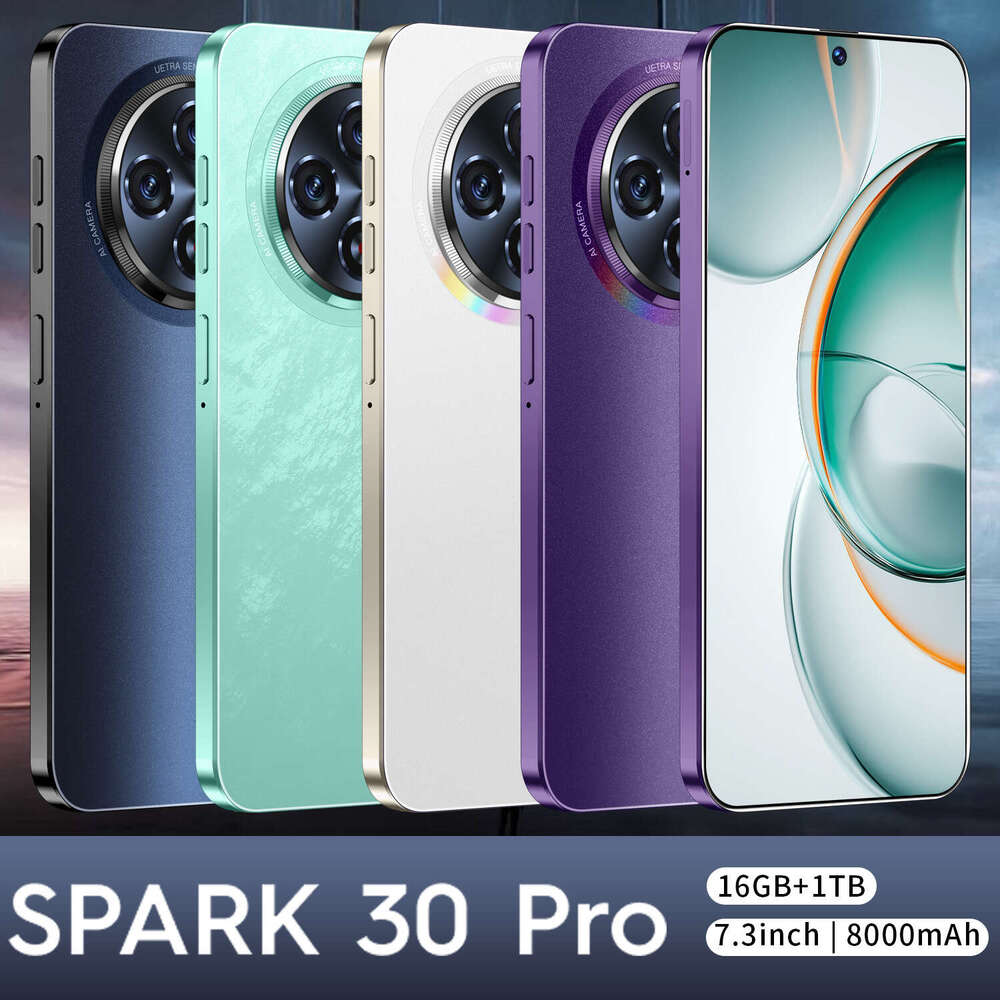 Famous brand cross-border new Spark30 Pro 7.3-inch Android 16+1T intelligent foreign trade mobile phone source factory direct sales CKS